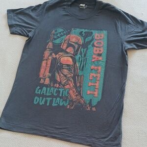 Boba Fett Star Wars Women's Med gray T-shirt